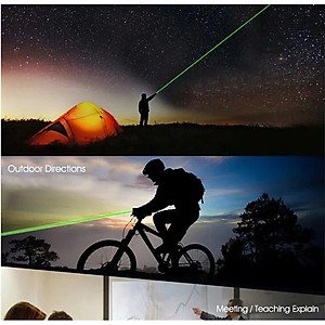 Đèn Pin Laser 303 Ánh Sáng Xanh Có Chìa Khóa An Toàn Cho Trẻ Em - Hàng Chính Hãng