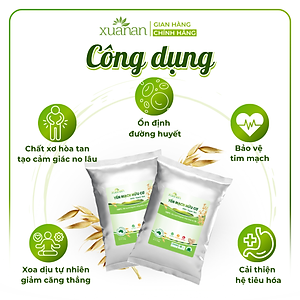 Yến Mạch Hữu Cơ Xuân An [ko đường] Túi 3Kg[cán dẹt](Giảm 20%)