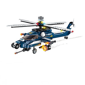 Hộp 8 bộ đồ chơi lắp ráp Trực thăng tấn công 8in1 Qman 1801 (381 chi tiết)