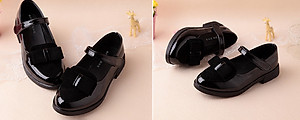 Giày Phong Cách Vintage Cực Xinh Cho Bé Gái 3 - 12 Tuổi G3 - Đen