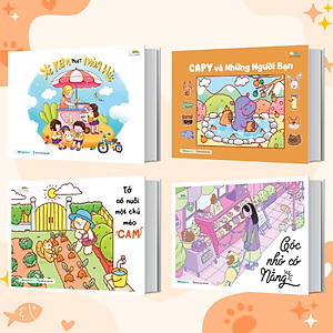 Combo 4 Cuốn Góc nhỏ có nắng, Xe kem ngọt mùa hè, Capy và những người bạn, Tớ có nuôi một chú mèo Cam
