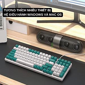 Bàn phím cơ ZIYOULANG K3 cao cấp - Phím cơ gaming 100 phím trục cơ, Led ấn tượng với 16,5 triệu màu 10 chế độ - Hàng nhập khẩu