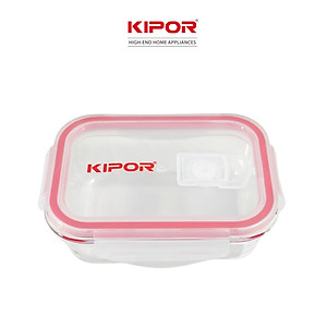 Hộp cơm văn phòng KIPOR KP-G154 - Thuỷ tinh cao cấp, dùng được trong lò vi sóng - Nhỏ gọn, tiện lợi - Hàng chính hãng