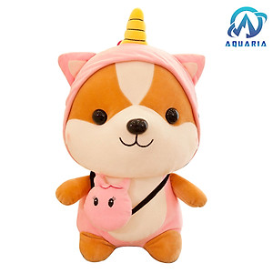 Thú Bông Chó Shiba Hóa Trang Cosplay Ngộ Nghĩnh 25cm Quà Tặng Siêu Dễ Thương 