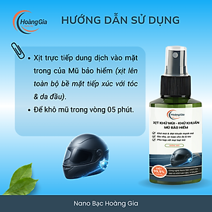 Xịt Khử Mùi Mũ Bảo Hiểm Nano Bạc Hoàng Gia Diệt Khuẩn Khử Mùi, Bảo Vệ Da Đầu & Tóc - 100ml