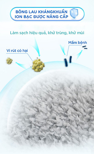 (Chọn Loại) Bông Lau Thay Thế MyJae Sợi Microfiber Dành Cho Cây Lau Nhà Tự Vắt 2 Ngăn 33cm x 12cm