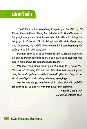 Excel Ứng Dụng Văn Phòng - Từ Cơ Bản Đến Nâng Cao (Tái Bản 2023)