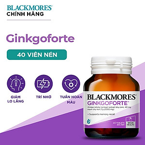 Viên Uống Hoạt Huyết Bổ Não Blackmores Ginkgo Forte Hộp 40 viên