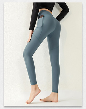 Quần Thể Thao Gym Yoga Nữ Tôn Dáng Mông Đào Lưng Cao Co Giãn THoải Mái ,  Có Túi Hông Tiện Lợi Cleacco , đủ size  - Hàng Chính Hãng BORO SPORT