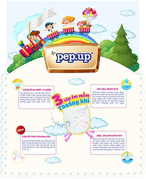 Combo 2 gói Tã/Bỉm Quần Em Bé Pep.up Extra Dry Siêu Mềm Mại, Siêu Khô Thoáng, Kháng Khuẩn Size XXL (16 Miếng/Gói)