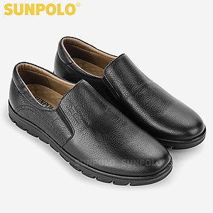 Giày Nam, Giày Lười Da Bò Cao Cấp SUNPOLO SUMU05 (Đen, Nâu)