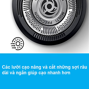 Máy cạo râu khô và ướt cao cấp Philips Norelco S5940/88 Serial 5000 có đầu tỉa để tỉa tóc mai và ria mép - HÀNG NHẬP KHẨU