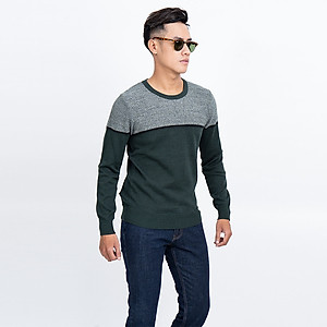 Áo len nam dài tay cổ tròn màu rêu NOVELTY 180589T