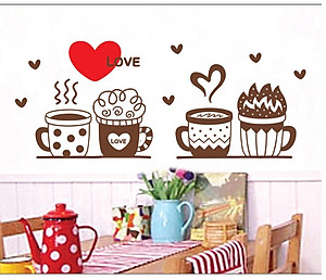 Decal dán trang trí quán coffee - dán quán cà phê AmyShop