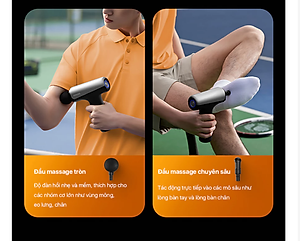 Máy Massage Cầm Tay PHILIPS 7325 đầu massage hợp kim nhôm titan 6 đầu massage chuyên sâu - Hàng chính hãng