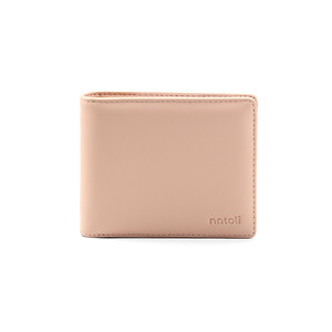 Ví da nam nữ dáng ngang NATOLI gập đôi đựng thẻ cầm tay cao cấp BST Simple Horizontal Wallet V4