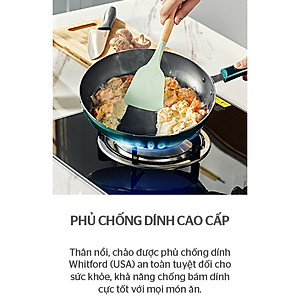 Bộ nồi chảo chống dính Sunhouse cao cấp AM1101G 8 món - Tiêu chuẩn Mỹ ( 1 chảo size 20cm, 1 chảo size 20cm, 1 quánh size 16cm , 1 quánh 20cm , 1 nồi size 24cm , 3 vung nồi các size 16/20/24cm)