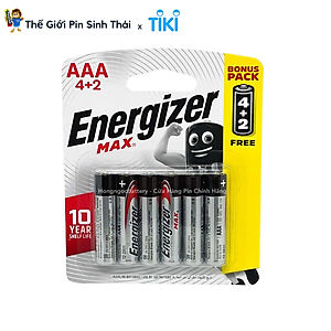 Vỉ 6 Viên Pin AA , Pin AAA Energizer Max 1,5V Alkaline - Hàng chính hãng