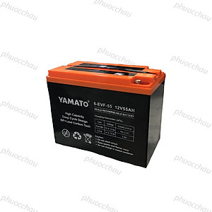 Ắc Quy Xe Máy Điện YAMATO 6-EVF-55 12V-55AH, acquy dùng cho Xe Điện, Năng Lượng Mặt Trời