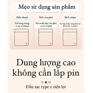 Máy Hàn Miệng Túi Cầm Tay Cute, Máy Ép Miệng Túi Đồ Ăn Vặt Sạc Pin Tích Hợp Nam Châm Kèm Đầu Cắt Tiện Dụng - Hàng Chính Hãng MINIIN