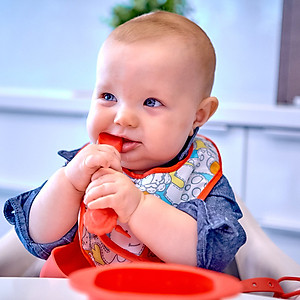 Thìa ăn dặm silicon cho bé Marcus & Marcus, từ 6 tháng