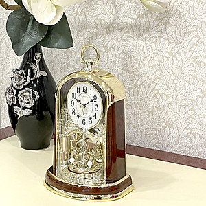 Đồng Hồ Để Bàn Rhythm 4SG713WS23 - Nâu (18.1 x 29.3 x 12.3 cm)