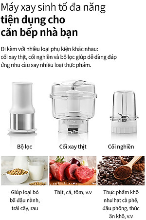 Máy xay sinh tố Locknlock Multi Blender EJM416WHT (800W) - Hàng chính hãng