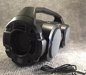 Loa Karaoke Bluetooth Xách Tay KM-S1 (Tặng Kèm 1 MIC Hát Có Dây Cắm Trực Tiếp, Bass Không Dây, Đèn Led Sống Động, Tặng kèm dây đeo điện thoại) - Hàng Nhập Khẩu