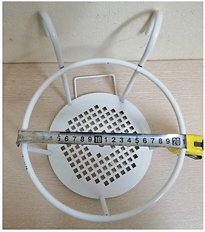 ComBo 3 GIỎ SẮT Treo Chậu Hoa Ban Công Hình Tròn - Màu Trắng