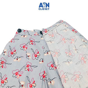 Quần váy ngắn cho mẹ Hoa bướm xanh linen - AICDMESXXO7I - AIN Closet