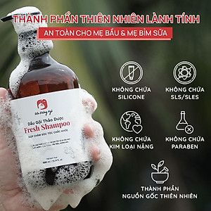 Dầu gội thảo dược Fresh Shampoo giảm rụng tóc, giảm gàu, nuôi dưỡng tóc mềm mượt và chắc khỏe từ gốc 500ml
