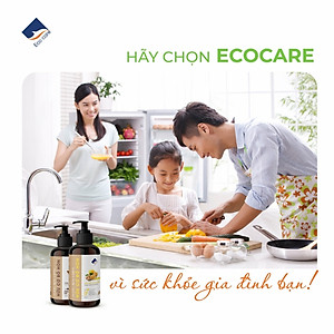 Nước Rửa Chén Hữu Cơ ECOCARE 2L Chiết Xuất Bồ Hòn Và Tinh Dầu Sả Chanh, Quế, Cam, Chanh Gừng Bảo Vệ Da Tay, An Toàn Cho Trẻ Nhỏ