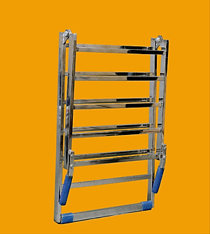 Thang dắt xe máy inox ( cho thềm cao 32-55 cm ) Bảo hành 12 tháng.