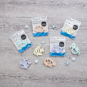Gặm nướu sinh vật biển Richell Nhật silicone nguyên khối gặm nướu đồ chơi cho bé Baby