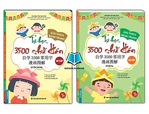 Sách - Combo Tự học 3500 chữ hán sơ cấp - quyển thượng + quyển hạ (giải thích bằng tranh)