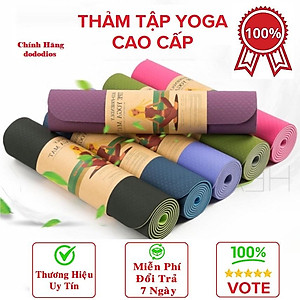 thảm tập yoga định tuyến chất liệu cao cấp chống trơn trượt - chính hãng dododios