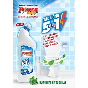Chai Nước Tẩy Bồn Cầu Và Nhà Tắm POWER100 Hương Bạc Hà 900ml