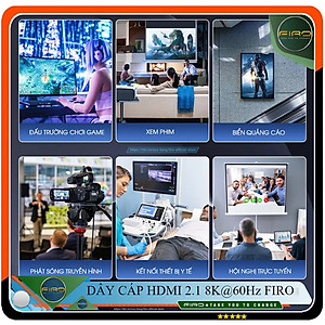 Cáp HDMI FIRO - Dây HDMI 2.1 8K/60Hz/48Gbps - Dài 5 Mét Lõi Dù Dùng Cho Tivi/ Máy Tính/ Playstation - Hàng Chính Hãng