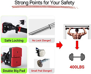 Xà Đơn Treo Tường Gắn Cửa Đa Năng Độ Dài Tùy Chỉnh Giúp Bạn Tập Gym, Tập Cơ Bụng, Cơ Vai, Cơ Xô 60-120Cm - Chính Hãng dododios (Màu Ngẫu Nhiên)