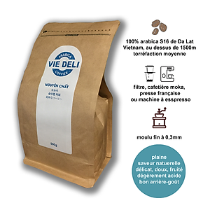 Cà phê bột Arabica Viedeli, túi 500g