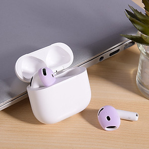 Cặp vỏ bọc nút tai nghe bằng silicon mềm chống trượt cho Airpods 4 - Hàng Chính Hãng