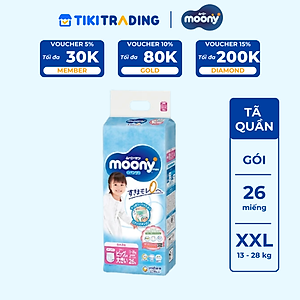 Tã Quần Cao Cấp Moony Nhật Bản Bé Gái XXL26 (26 Miếng)