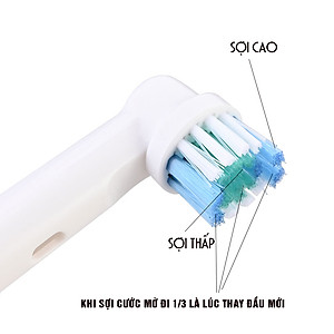 Cho máy Oral B Braun, bộ 4 Đầu Bàn Chải đánh răng điện thay thế MIHOCO EB17-P 