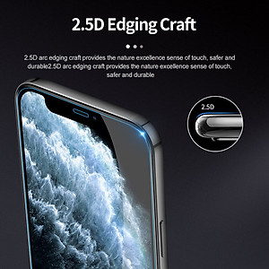 Miếng dán màn hình kính cường lực iPhone 12 Pro Max (6.7 inch) hiệu Nillkin Amazing H+ Pro mỏng 0.2 mm, vát cạnh 2.5D, chống trầy, chống va đập - Hàng chính hãng