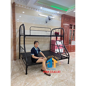 Giường sắt 2 tầng trên 1m2 dưới 1m6 Đại Thành