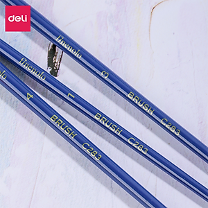 Cọ Vẽ Màu Nước Cọ Đầu Tròn Cọ Đầu Dẹt Cao Cấp Finenolo Deli - Cọ Chuyên Dụng Cho Vẽ Màu Chuyện Nghiệp Hoạ Cụ - EC281 EC282 EC283