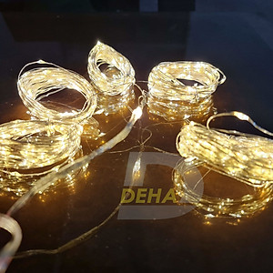 Dây đèn led đom đóm trang trí cắm điện chia nhánh 10 mét mỗi nhánh, không nháy, luôn sáng dây bóng đèn fairy light cao cấp, tinh tế decor phòng, quấn cây, chống nước dùng được ngoài trời ( Tùy chọn màu và chiều dài dây)