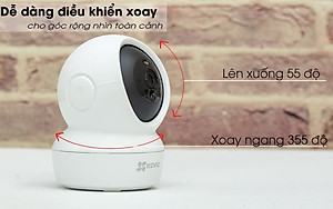 Camera wifi Ezviz C6N không dây xoay 360 độ đàm thoại 2 chiều - Hàng chính hãng