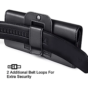 Case bao da đeo nịt da thật cho iPhone 11 12 13 14 Pro Max / 14 Plus / Note 20 / S22 / S23 ultra và các dòng máy từ 6.7 inch trở xuống hiệu HOTCASE Nuoku Elegant and Royal phiên bản đeo thắt lưng - có ngăn đựng thẻ, nắp gập hít nam châm  - Hàng nhập khẩu