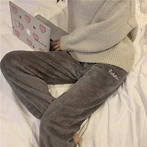 Quần nỉ bông - Quần lông cừu mặc nhà siêu ấm dày dặn hàng loại đẹp